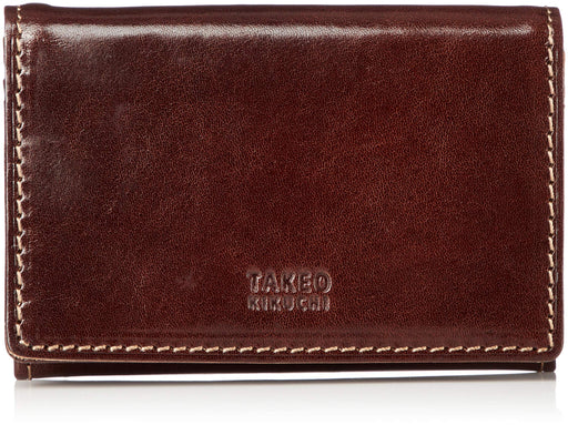 Takeokikuchi Business card holder area 266620 Cowhide Leather Brown 8x11cm NEW_1