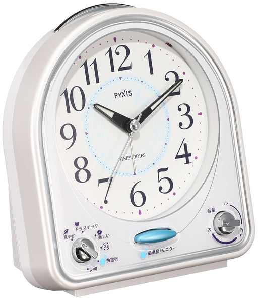 Seiko Alarm Clock 31 Melodies Analog White NR435W Battery Powered 12.9x13.6cm_1