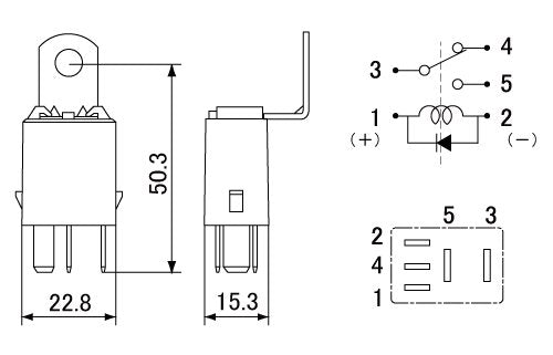 Mitsuba San Kowa 24V horn relay RC-5301 with Lead Line Connector Car Parts NEW_2