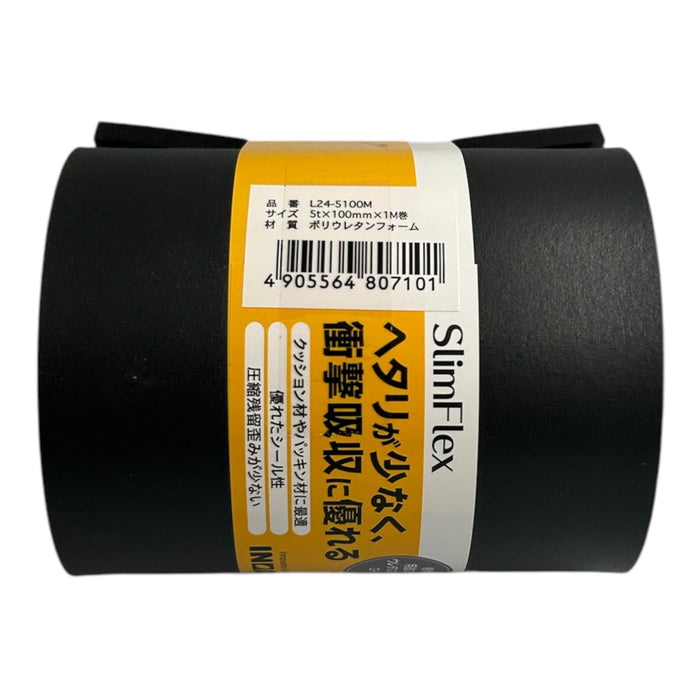Inoac Poron Sponge Roll 5Tx100mm x 1m No Tape Black L24-5100M Polyurethane foam_4