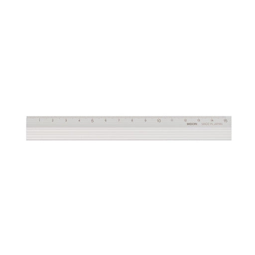 Midori Aluminum Ruler 15cm 13g Silver 42255006 Simple Design Stationery NEW_2