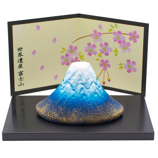 Santo Banko Ware Mt. Fuji Ornament Interior Object Navy Blue Gradient 14516 NEW_1