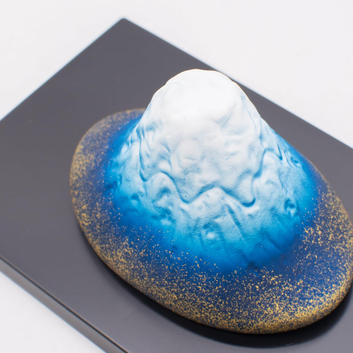Santo Banko Ware Mt. Fuji Ornament Interior Object Navy Blue Gradient 14516 NEW_4