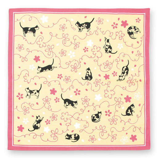 Kenema Miyamoto Made in Japan Furoshiki Wrapping Cloth Sakura Cat 320141 NEW_1