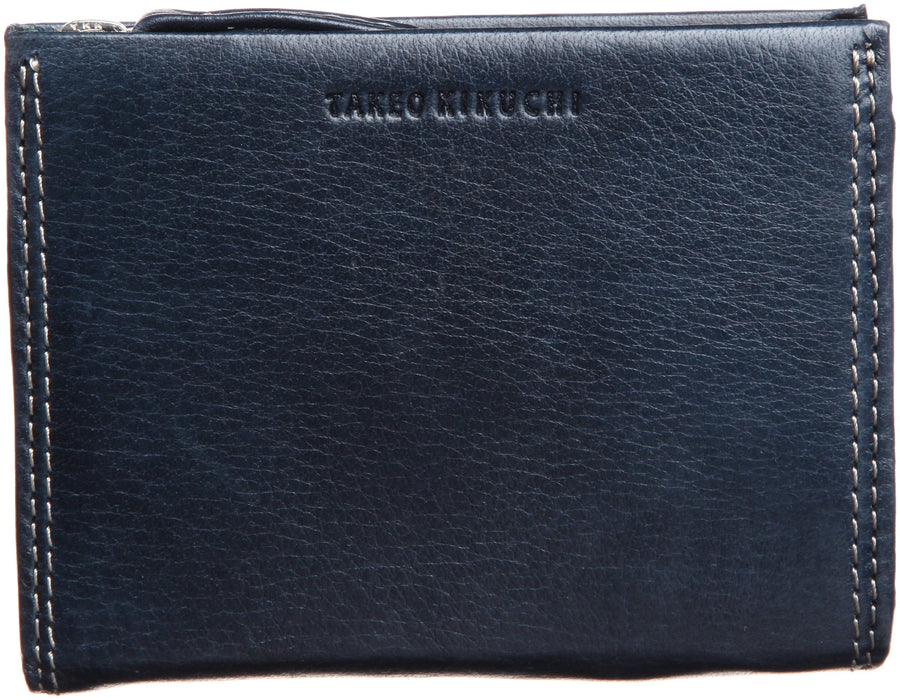 Takeokikuchi Coin purse Men's zipper Soft antique Leather Navy TKW506523 NEW_1