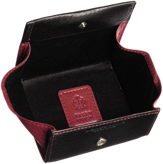 Takeokikuchi Coin purse Men's BOX type soft antique Black Leather TKW505013 NEW_4