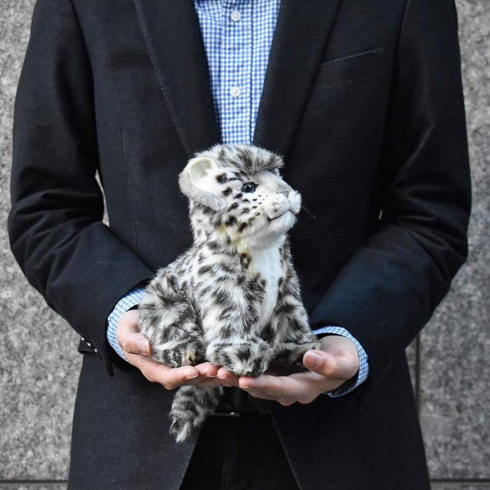 HANSA snow leopard cub 18 BH6356 Real Design Animal Plush Doll Paper Tag NEW_7
