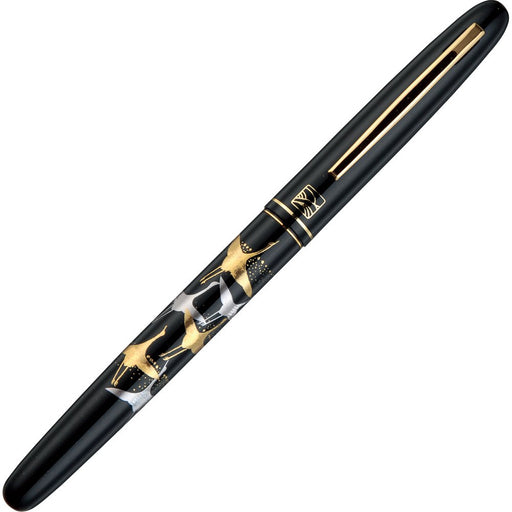 Kuretake calligraphy Brush pen DU184-415 Makie Monogatari Crane Black Shaft NEW_1