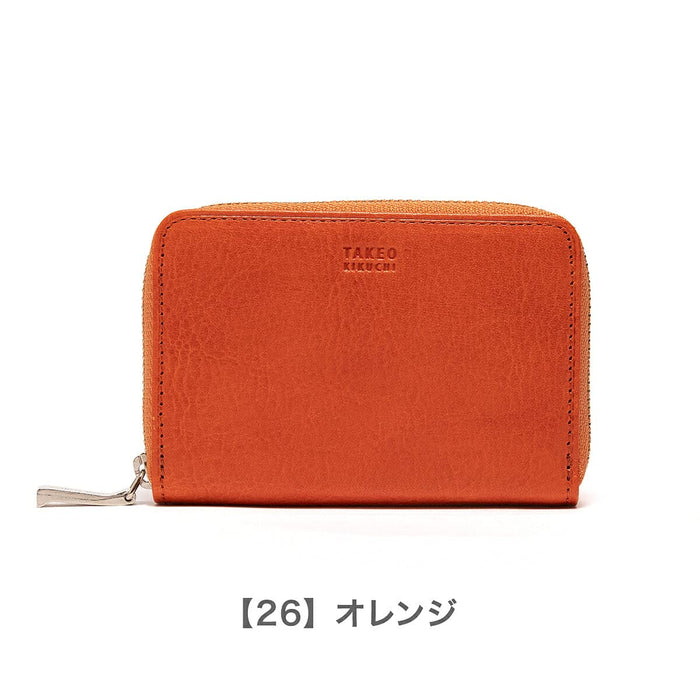 Takeokikuchi Coin Case Aldo Men's 177626 26.Orange W11xH7cm Leather Round Zip_2