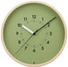 Lemnos SOSO Wall Clock Green AWA13-06 GN Quartz 25.4x25.4cm Made in Japan NEW_1