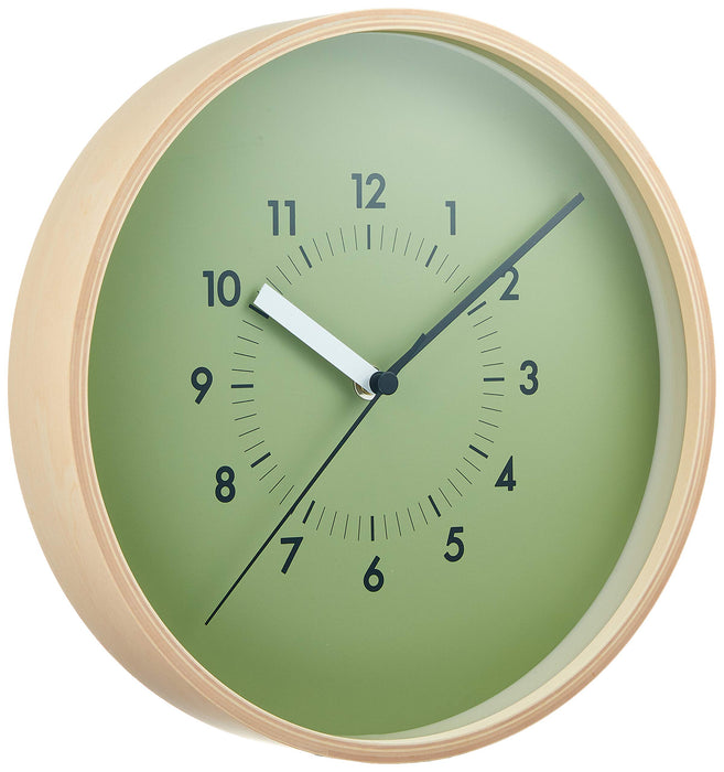 Lemnos SOSO Wall Clock Green AWA13-06 GN Quartz 25.4x25.4cm Made in Japan NEW_3