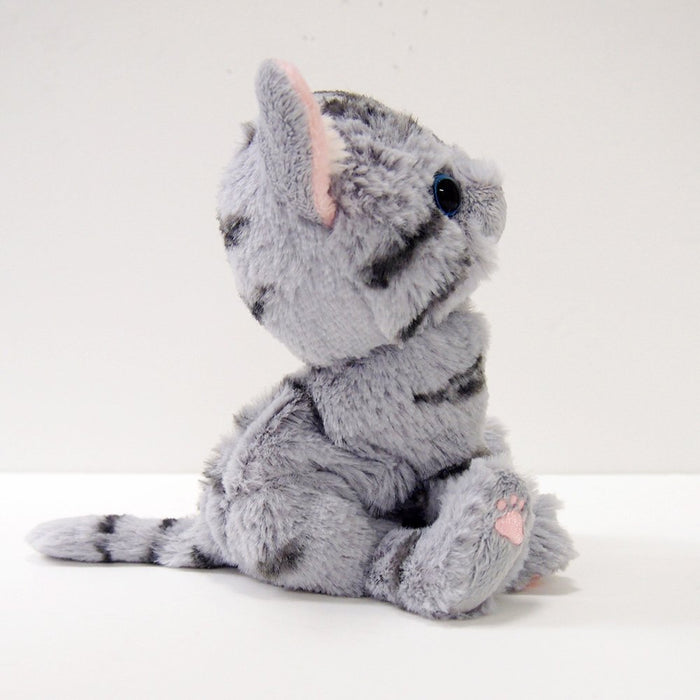 Sun Lemon Kitten Plush Doll American Shorthair Gray 15x17.5x6.8cm ‎P-7521 NEW_3