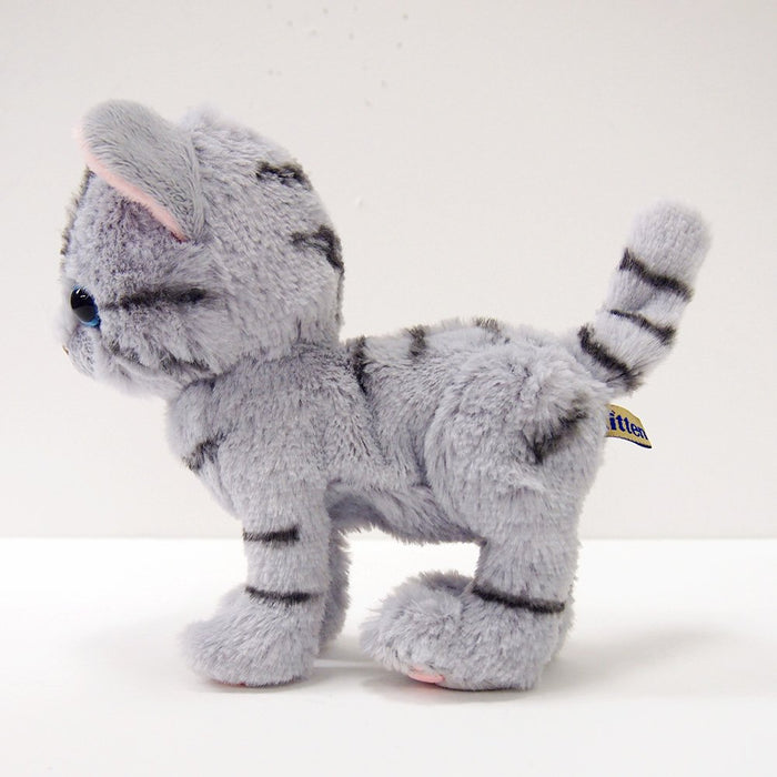 Sun Lemon Kitten Plush Doll American Shorthair Gray 15x17.5x6.8cm ‎P-7521 NEW_4
