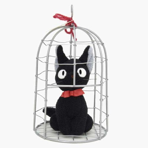 Studio Ghibli Kiki's Delivery Service Jiji in Cage Plush Doll H20cm K6383 NEW_1