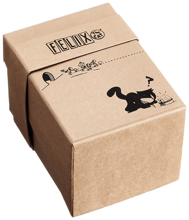 FELIX THE CAT Men's Watch FLX002W2 Black Leather Band Metal Case Seconds Hand_5