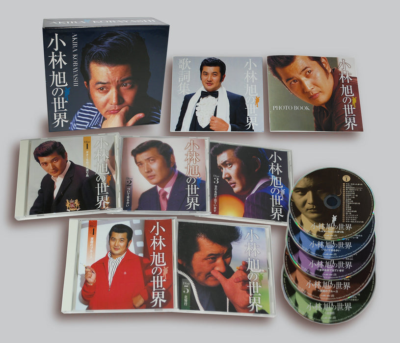 [CD] Akira Kobayashi's world 5-disc CD BOX Limited Edition CRCN-50157 Kayokyoku_3