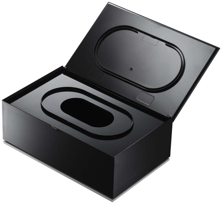 Yamazaki Jitsugyo wet tissue case VEIL Rectangle black 7863 L16xH10xD6cm NEW_2