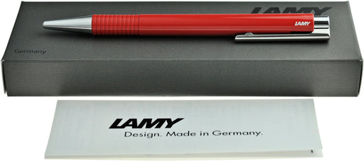 LAMY Ballpoint Pen Oil-Based Logo Plus Red L204MPL-RD Knock Type Stainless Steel_2