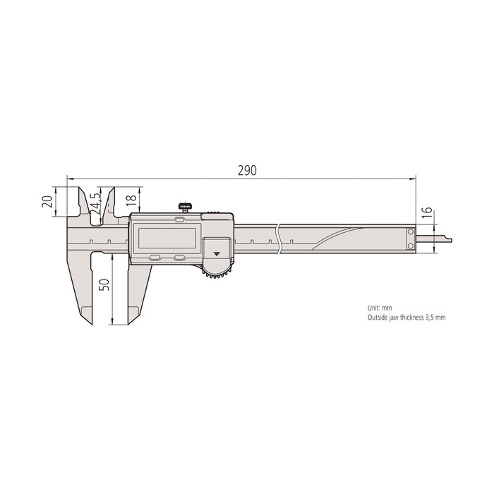 Mitutoyo digital calipers ABS digimatic CD-20APX L29xW9.1cm Digital Battery NEW_2
