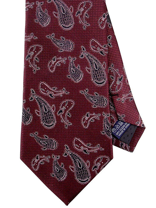 COLORATA Whale shark Pattern Tie Silk Jacquard Weave Animal Pattern Dark Red NEW_2