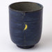 Hand drawing Owl Japanese Tea cup Blue Large size Microwave 83972 Saikaitoki NEW_2
