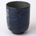 Hand drawing Owl Japanese Tea cup Blue Large size Microwave 83972 Saikaitoki NEW_3