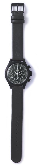 VAGUE WATCH Co. Watch 2EYES Chronograph 2C-L-003 Black Leather Band Analog NEW_2