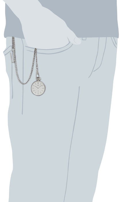 Citizen Collection BC0420-61A Pocket Watch Stainless Steel Chain & Case NEW_5