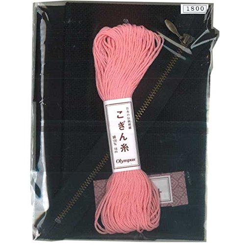 Kogin Pen Case Kit Black 41 Sashiko Needlework Embroidery Kit Handcraft NEW_2