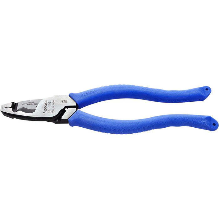 Three Peaks DF-195 Electric Works F pliers 195mm Iron Vinyl Handle Blue NEW_1