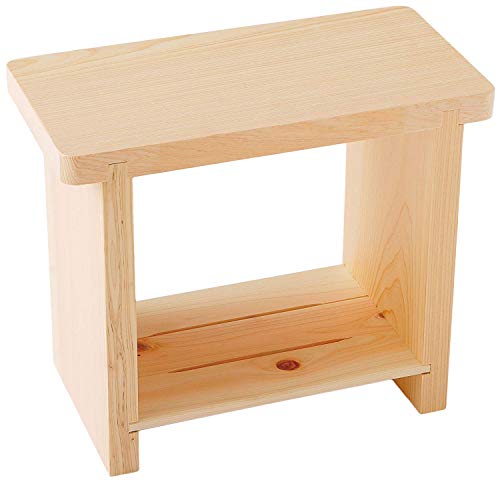 IKEGAWA XL Size Bath Chair Natural Wooden Stool Onsen Hot spa Cypress HINOKI NEW_1