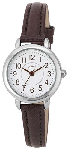 J-AXIS Wristwatch AL1315-DBR Brown Faux Leather Band Metal Case Not waterproof_1