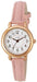 J-Axis Wristwatch AL1315-PI Pink Faux Leather Band Gold Metal Case No waterproof_1