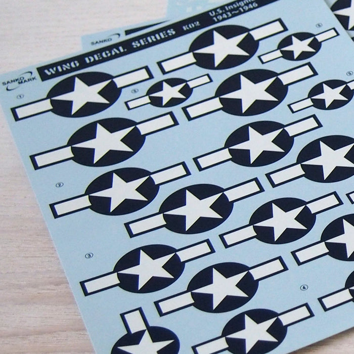 Sanko Mark Leptojida Water Decal for U.S. Insignia 2 1943-46 K-02 13.5x19.5cm_4