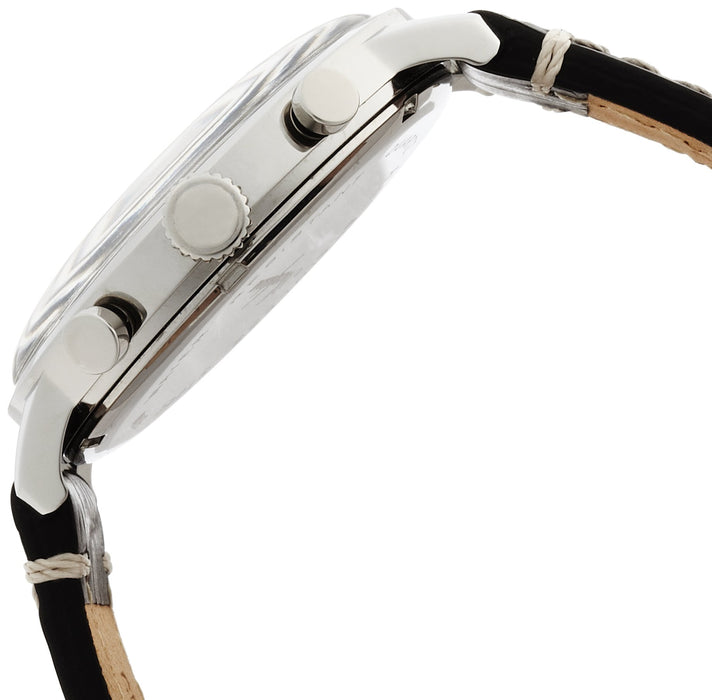 ARCA FUTURA Watch 700BKBK Men's Black Leather Band Chronograph Day/Date NEW_3