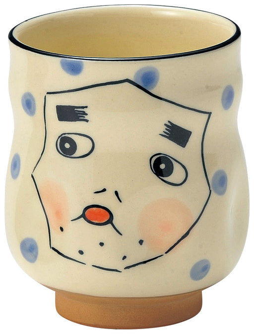 Kakuni Mino ware Sushi Tea Cup Hyottoko 350ml Pottery W20261 Made in Japan NEW_1