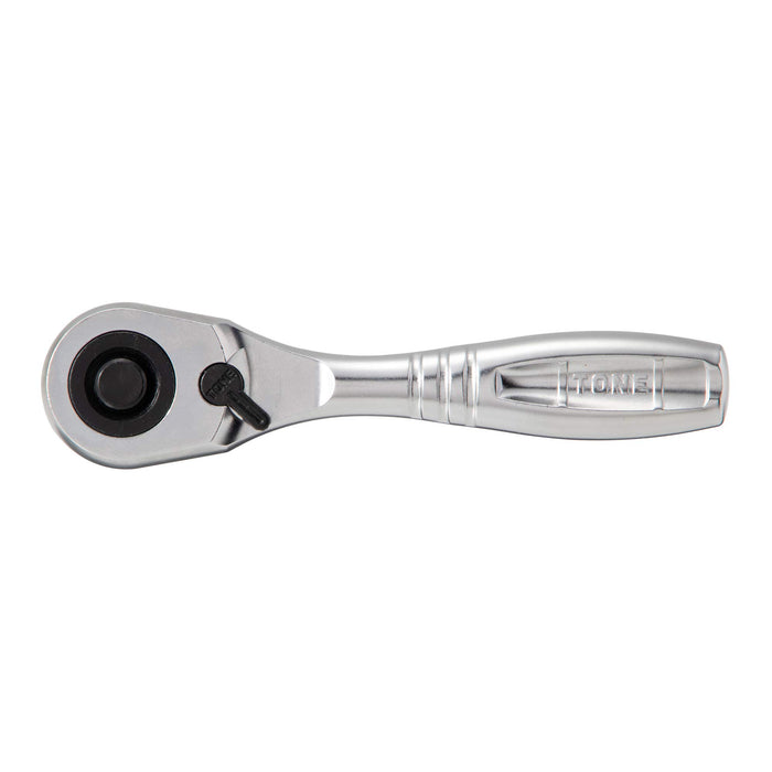TONE SHORT RATCHET HANDLE RH3HS Insertion angle 9.5mm (3/8") L11cm Silver/Black_3