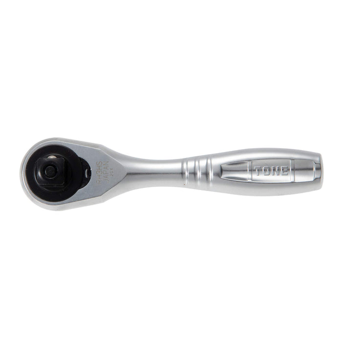 TONE SHORT RATCHET HANDLE RH3HS Insertion angle 9.5mm (3/8") L11cm Silver/Black_4