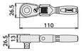 TONE RH3FHS Short Ratchet Handle Compact Flex Head 3/8" 9.5mm Hold Type SS NEW_5