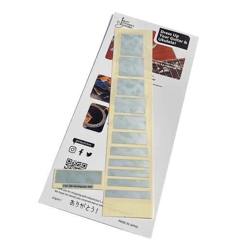 Jockomo Guitar Bass Inlay Sticker Fretboard Markers Block WhitePearl ‎F-005BL-WT_1