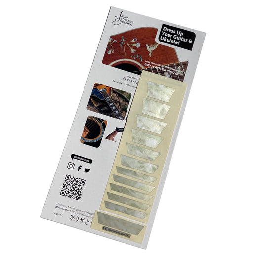 Jockomo Guitar Bass Inlay Sticker Fretboard Markers TRAPEZOID Pearl ‎F-006DT-AW_1