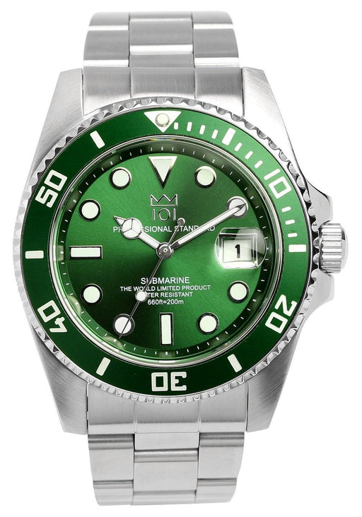 HYAKUICHI 101 Divers watch Green HYAKU1-001 Made in Japan Stainless Steel NEW_1