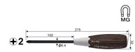 VESSEL Wood-Compo Screwdrier No.300 +2x100 300 Chrome vanadium steel Black NEW_2