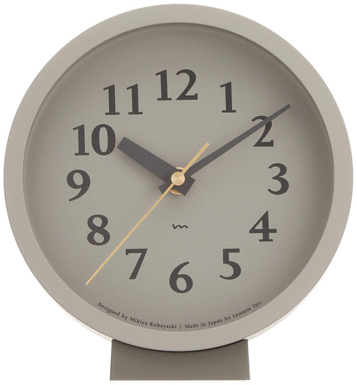 Lemnos M Table Clock MK14-04 GY Made in Japan Battery Powered Silent Clock NEW_2