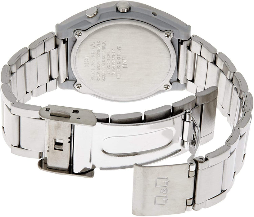 CITIZEN Q&Q Watch HG12-205 Men's Silver Black Analog Round Face Metal band NEW_3