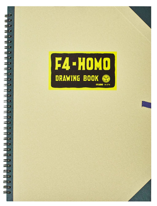 muse Drawing Paper Homo Book F4 163g White 23 Sheets AP-13 H-F4 Twin Ring NEW_1