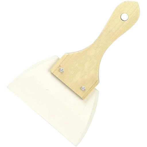 Sk11 Soft Rubber Spatula White 120mm Made in Japan Wooden handle for DIY NEW_1