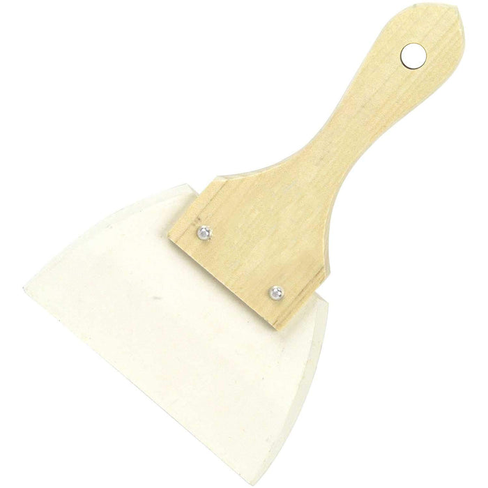Sk11 Soft Rubber Spatula White 120mm Made in Japan Wooden handle for DIY NEW_1