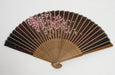 HASEGAWA JAPANESE FOLDING FAN SENSU HANDMADE SAKURA BLACK SILK w/Case ka23131016_4