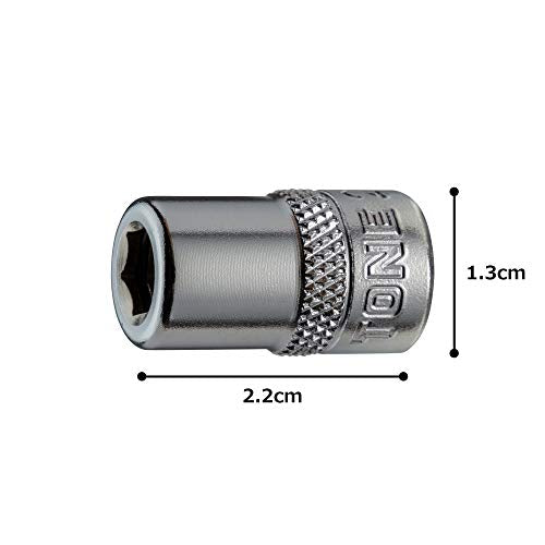 Tone Bit Holder Socket 2BT 6.35mm(1/4") Drive & Bit Inner Hexagon Matte NEW_5